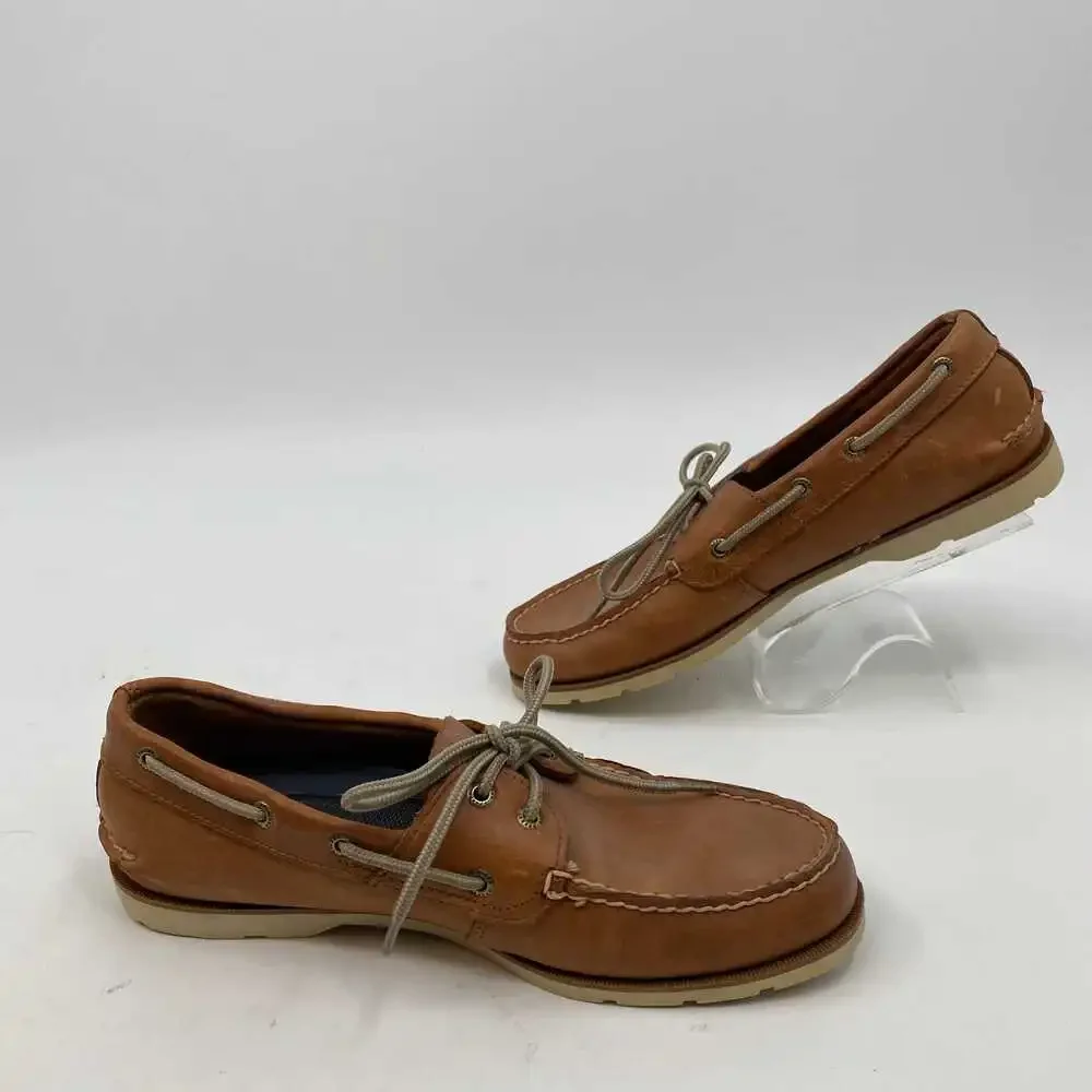 Sperry Brown Leather Lace-Up Boat Shoes | Men’s Size 10